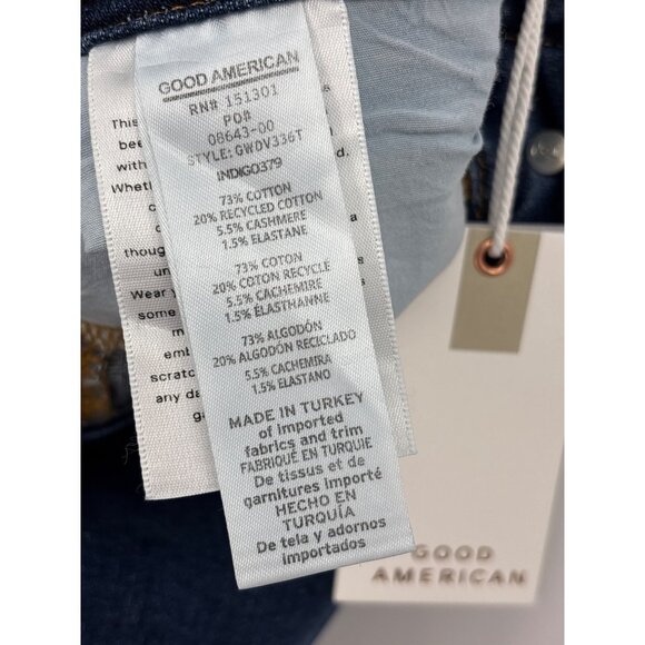 Good American Good Waist Crop Skinny Distressed Jean 22 Plus NEW - Picture 6 of 6